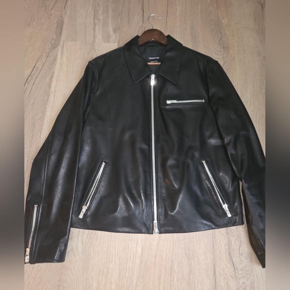 Pearled Ivory leather jacket